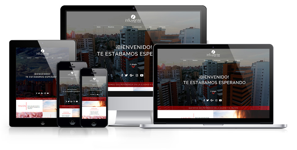 Versiones responsive de sitio de iglesia cristiana en Maracaibo